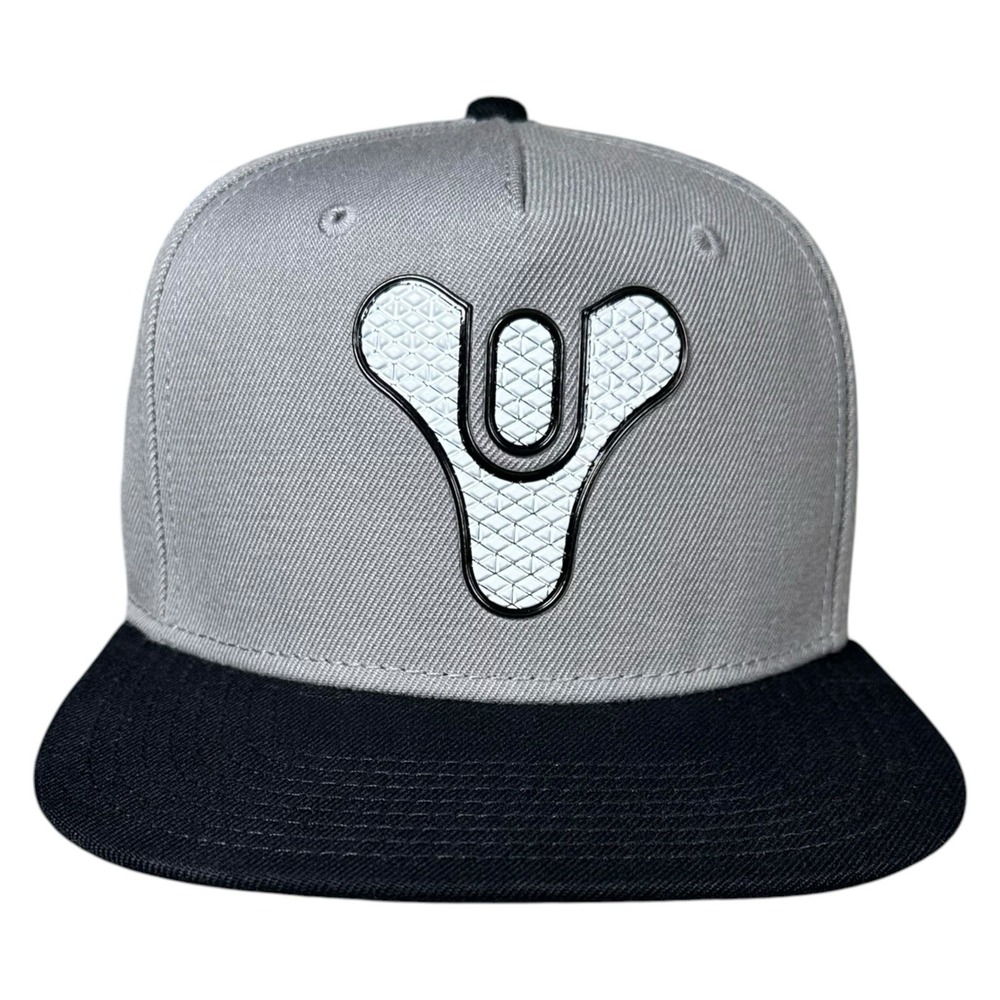 Destiny Bungie Hat Cap Snap Back Mens Gray Black Flat Brim Gaming Video Game